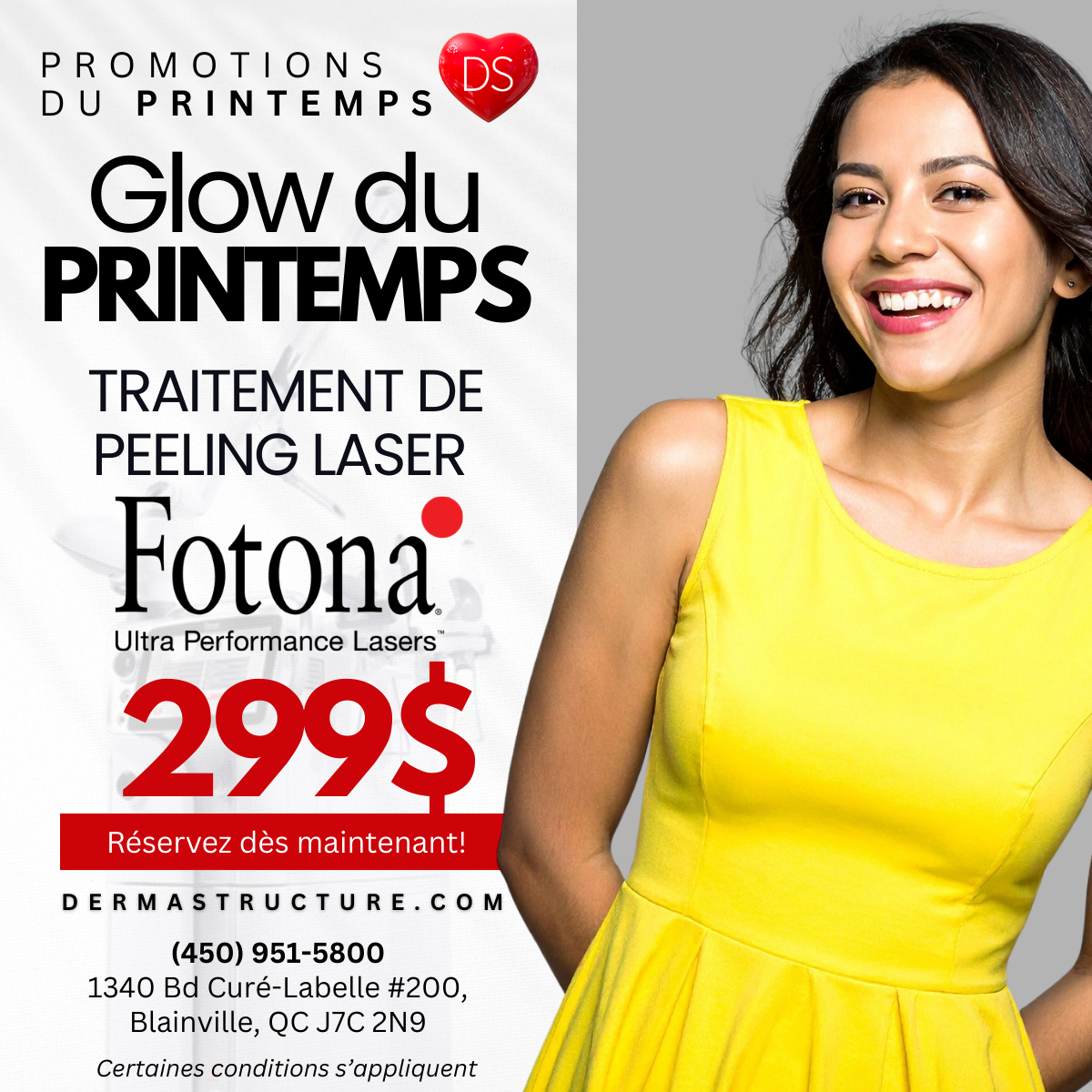 Promotion printanière sur les soins médico-esthétiques Dermastructure